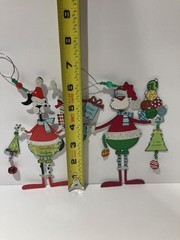 Sunset Vista Designs Set of 2 Dog Metal Christmas Ornaments