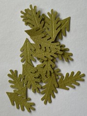 GREEN MID FERN LEAF Die-cut Embellishment(20pc)Jolee’s•Flower•Garden•Stem•Bushes