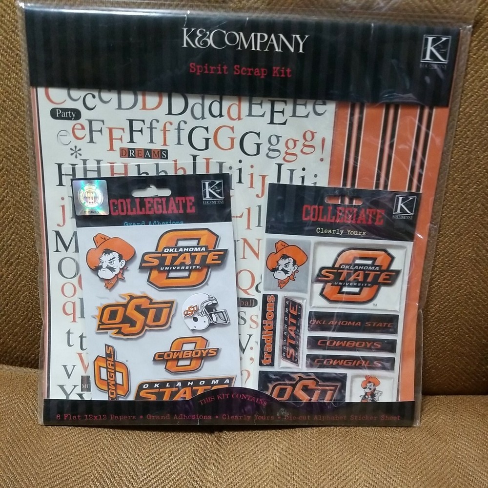 Oklahoma State University OSU K&Company Collegiate Spirit Kit Scrapbooking 12×12