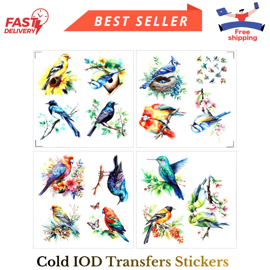 15 Sheets Vintage Rub on Transfers for Crafts, 4Pcs Cold IOD Transfers Stickers