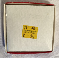 Vintage Dennison 30 GOLD Foil Gummed Stars & Box & Empty NOTARIAL SEAL Boxes