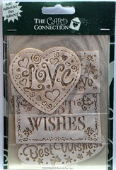 The Card Connection Self-Adhesive Embellishments – LOVE Die-Cuts – 5 pcs