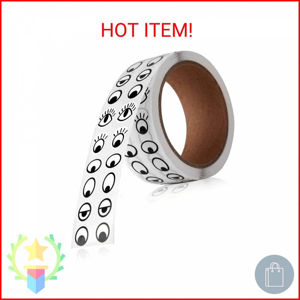 2000 Pieces Eye Stickers Labels, Self Adhesive Eyes Stickers for DIY Handmade Ar
