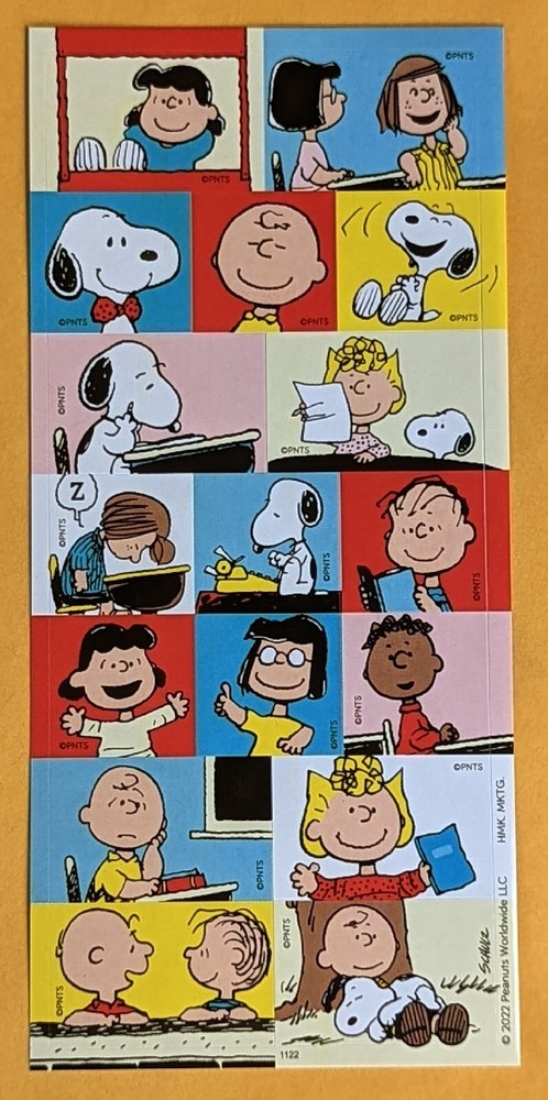 Charles M. Schulz Peanuts Characters Snoopy Sticker Sheet