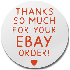 Thank You eBay Order Stickers – Round Labels for Packaging 2inch