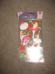 Sticko BALLERINA scrapbook stickers 15 pieces