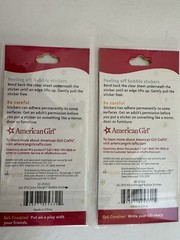 American Girl Crafts (2) 3D Stacked Stickers (2) Bubble Peel & Stick – New
