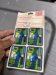 Mello Smellos Scratch and Smell Stickers Sealed Pack Vtg Fruit Hoops Pine Trees