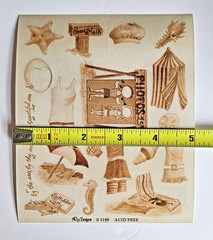 Vtg NRN Designs Timeless Treasures Sepia-Toned BEACH 5″x6″ Stickers Nostalgia