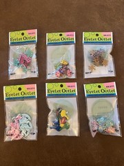Eyelet Outlet Brads Lot of NEW 6 packs Card Making Scrapbooking Kids Baby Pastel