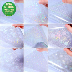 Holographic Sticker Paper Transparent A4 Vinyl 90 Sheets Self Adhesive