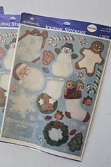 VTG Hallmark Acid Free Large Journal Stickers Christmas Lot of 4 Packages NEW