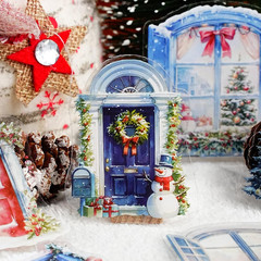90 Pcs Vintage Christmas PET Stickers for Journaling – Cozy Winter Aesthetic Sno