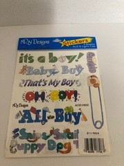 NRN Designs Stickers – Baby Boy Theme – New Package
