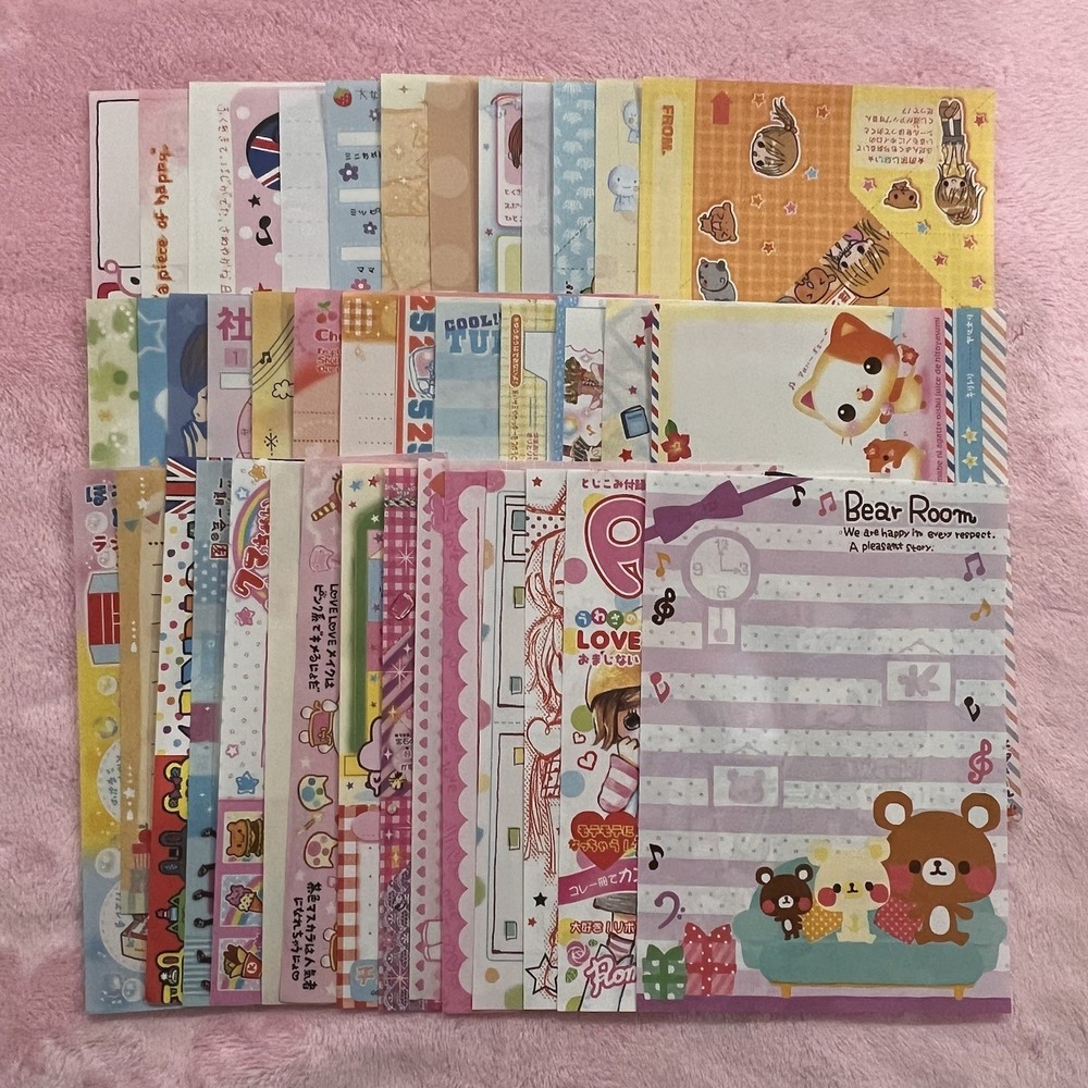 40 Large Kawaii Memo Sheets