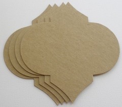 {4} *DIAMOND NOTES* Style 11 – Labels / Mat Frames – Bare Chipboard Die Cuts