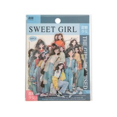 Sweet Girl PET Stickers Matt 30PCS Asian Scrapbooking Diary Bullet Journals