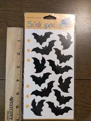 Stickopotamus vintage bat stickers Halloween NOS Made in Taiwan