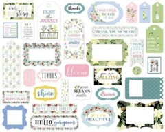 Carta Bella Paper FLORA NO. 4 Frames & Tags Ephemera Pieces~NICE~Quick Ship!