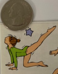 GYMNASTICS Stickers(11pc)Competition￼•Trophy•Metal•Mats•Olympics￼•Dance•BAL Beam