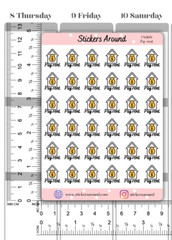 Pay Rent Icon Planner Sticker, Rent Sticker, Calendar & Journal Sticker