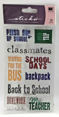 Scrapbooking Crafts Photo Stickers EK Success Sticko Sticker Sheet- School