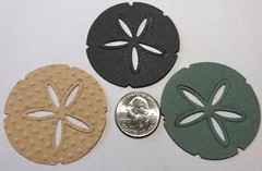 LG. SAND DOLLAR Die-Cuts(6pc)Beach •Shells•Ocean•Star•Sea•Shore•Sand Creatures