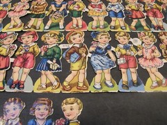 LOT VINTAGE PZB PAUL B ZOECKE CHROMOLITHOGRAPH DIE CUT BOY & GIRL SCRAPS