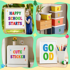 Letter Stickers Large Bulletin Board Letters for Classroom,12 Sheets 150Pcs Alph