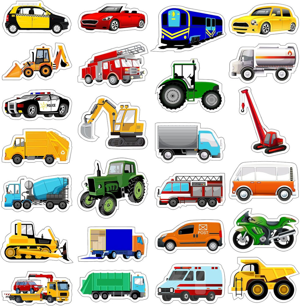500 Pcs Cars and Truck Stickers for Kids Construction Vehicle Stickers for Toddl