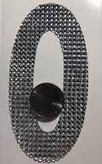GIANT SILVER RHINESTONE LETTER “O” Stickers(1pc)JoAnn’s•Name•Initial •Label•Last