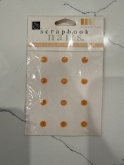 Scrapbook Interior Nail Round Top SnapOn Paper-Crafting Fastener Tangerine Color