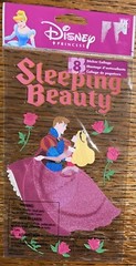 RARE Disney Sleeping Beauty Dancing W/ Prince Dress Flowers Princess 3D Stickers