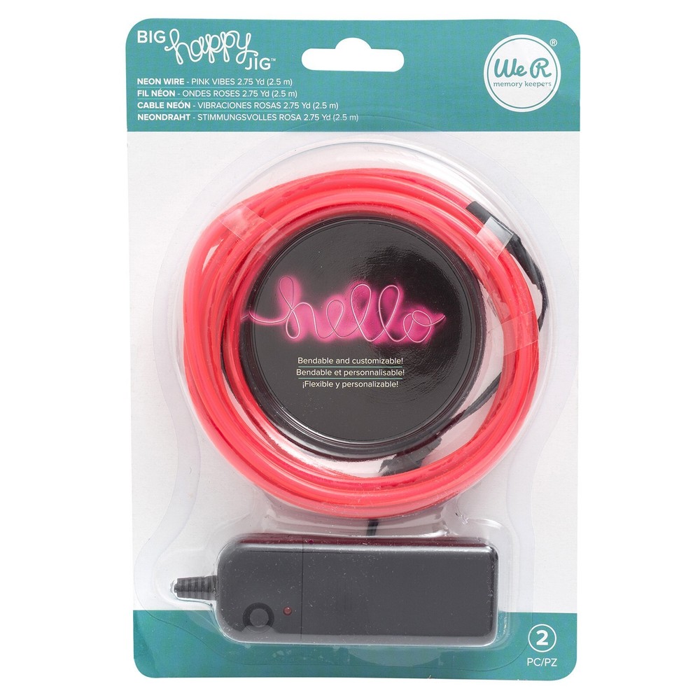 We R Memory Keepers Big Happy Jig Neon Wire 2pcs-Burnt Orange 660572