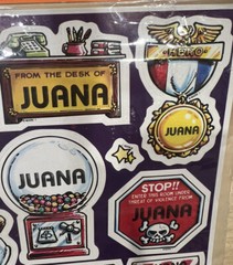 Vtg 1983 JUANA Celebrity Stickers Sealed Mark I Name Stickers LOT OF 2 SETS