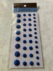 RECOLLECTIONS NIGHT SKY BLUE GLITTER DOTS ADHESIVE 3 Sizes #161641