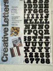 Making Memories Single Sheet Solid Black Creative Letters Stickers Scrapbooking