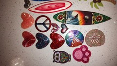 Lot of 45 Palm Trees Sailboats Sunglasses Hearts Surfboards for Crafting