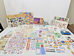 Large Scrapbook Lot Word Phrase Birthday Holiday Embellishment Craft Over 1.5lbs