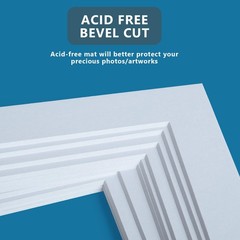 10 Pack Pre-Cut 18×24 White Picture Mats for 12×18 Photos – White Core Bevel …