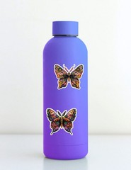 Colorful Moth Die Cut Vinyl Stickers Set Scrapbooking Laptop Waterbottle