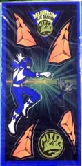 Power Rangers Billy Blue Ranger 3 Sheet Sticker Pack Vintage Saban