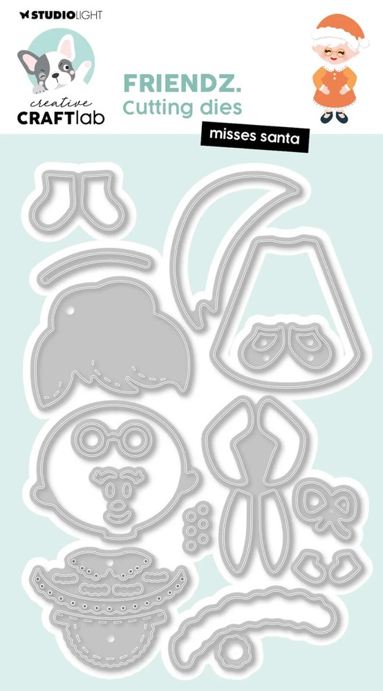 STUDIO LIGHT – METAL CUTTING DIES – FRIENDLY MISSES SANTA