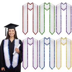 6 PCS 67 Inch Teacher Graduation Stole 2026 Satin Honor Sash College Student