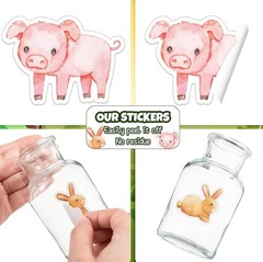 2Rolls Farm Animal Stickers for , 1000PCS Round Stickers for Toddlers Ages 2-…