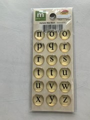 Vintage Making Memories ALPHABET PAGE PEBBLES Medium Black Scrapbooking Crafts