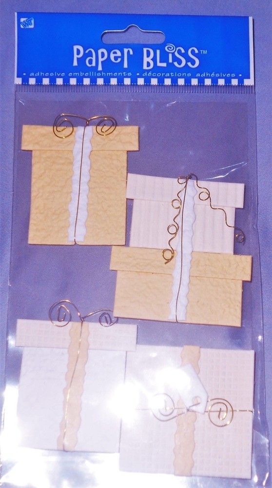 PRESENTS Gold Birthday Shower Wedding Anniversary Gifts Paper Bliss Stickers