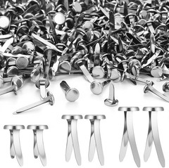 500 PCS Silver Mini Brads 0.5 0.7 1 inch Round Metal Paper Fasteners for Crafts