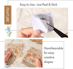 Scrapbook Supplies Kit – 400Pcs Vintage Floral Scrapbook Paper & Junk Journal St