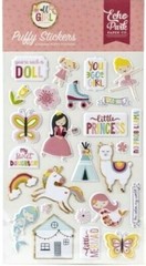 All Girl Princess Doll Ballerina Unicorn Mermaid Fun Echo Park Puffy Stickers